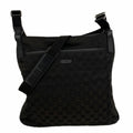 Gucci Shoulder Bag GG Canvas Black Silver