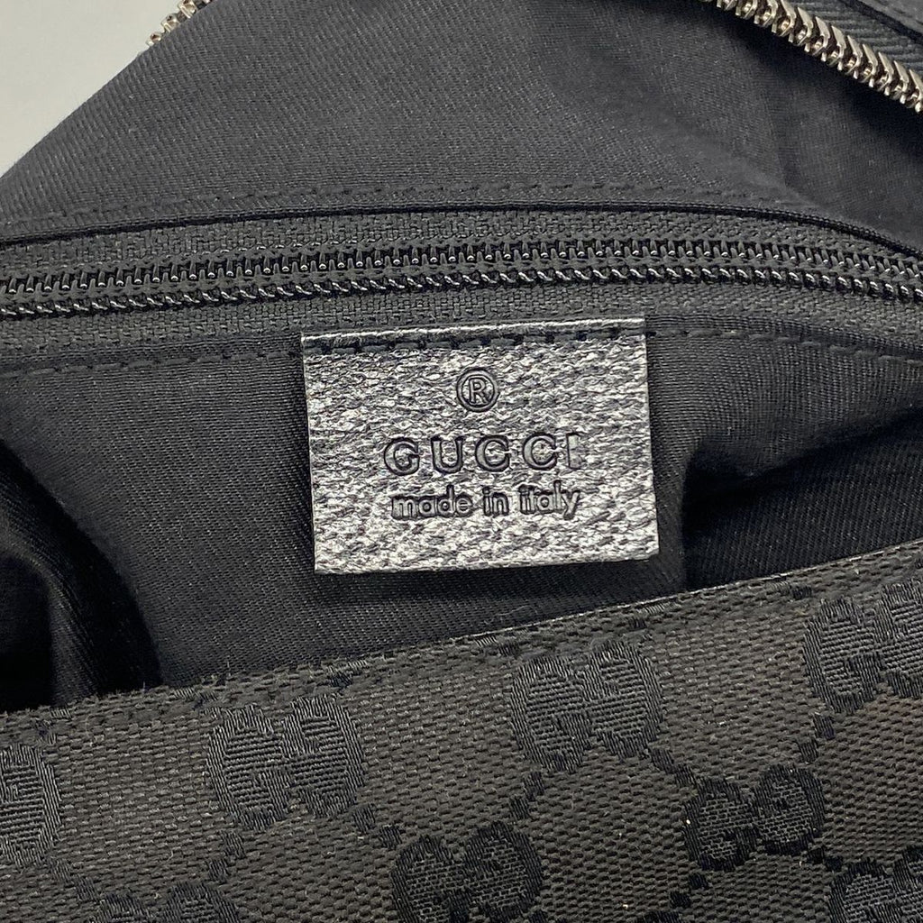 Gucci Shoulder Bag GG Canvas Black Silver — view 5