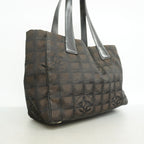Chanel Tote New Travel Nylon Brown Black Silver — view 2