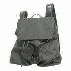 Gucci Backpack GG Supreme Nylon Black Silver