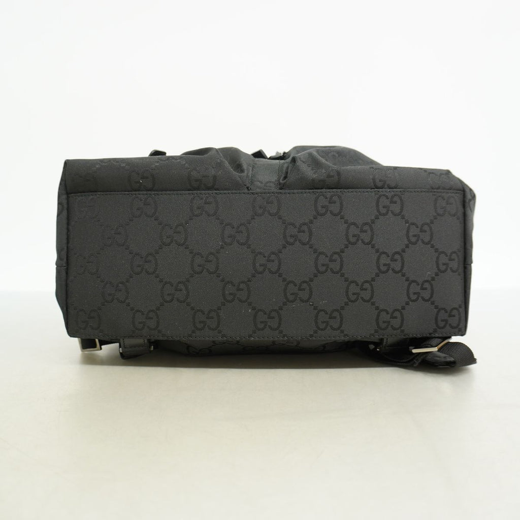 Gucci Backpack GG Supreme Nylon Black Silver — view 3