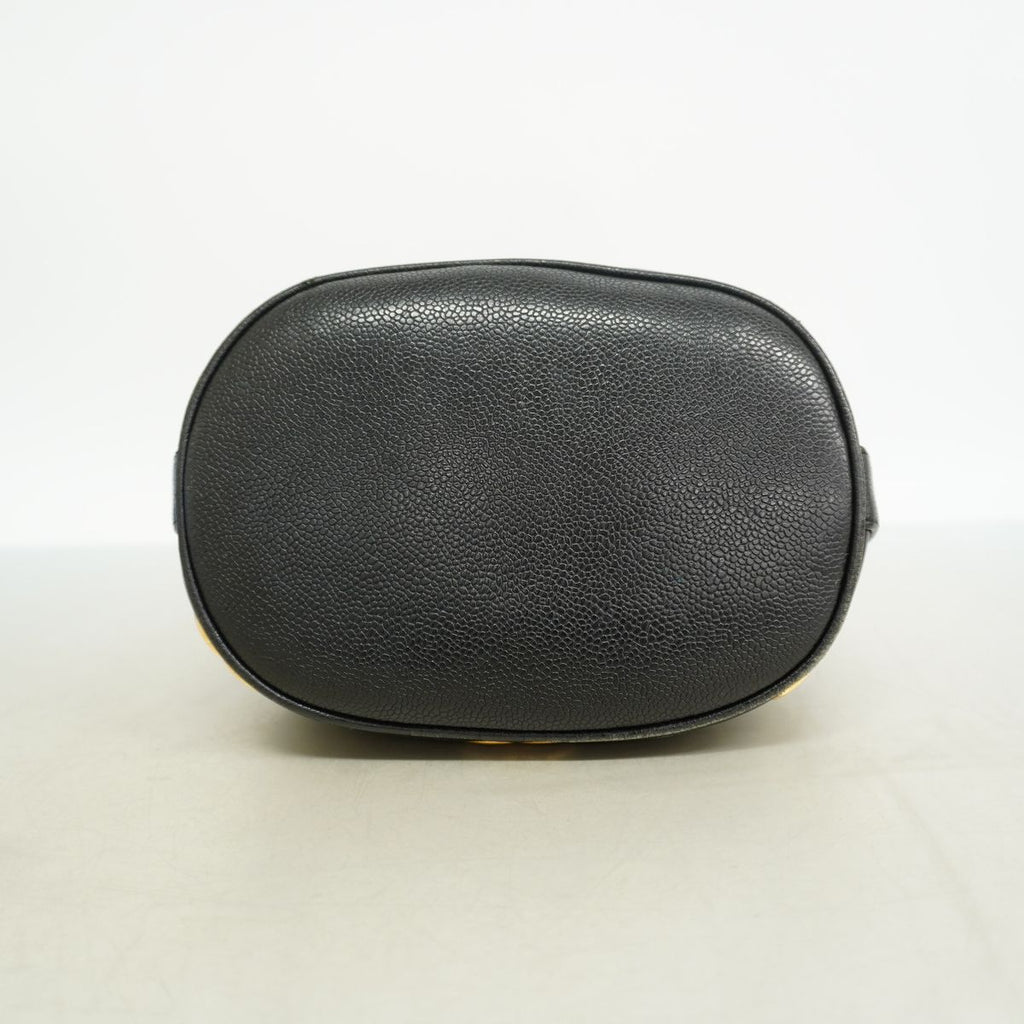 Chanel Shoulder Bag Triple Coco Caviar Leather Black Gold — view 3