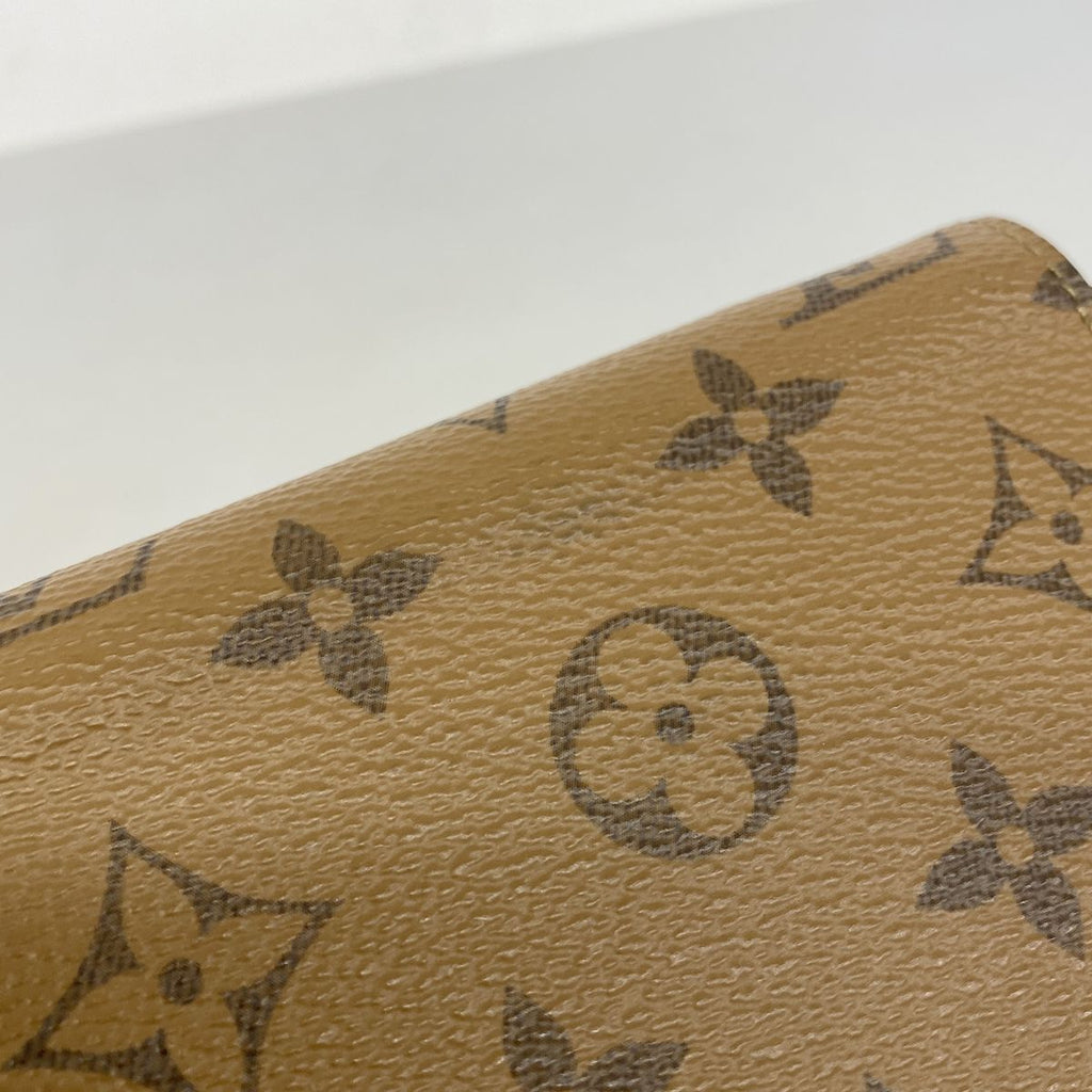 Louis Vuitton Wallet Monogram Applique Reverse Zippy Brown — view 8