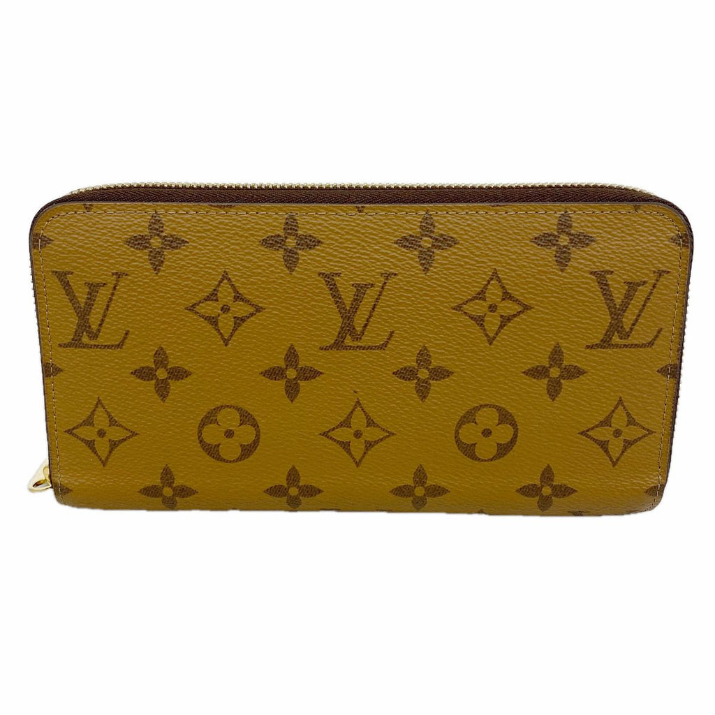 Louis Vuitton Wallet Monogram Applique Reverse Zippy Brown