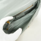 Dior Shoulder Bag Cannage Caro Leather Gray Gold — view 4