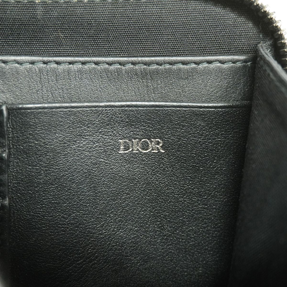 Dior Shoulder Bag Oblique Jacquard Canvas Beige Black Silver — view 5