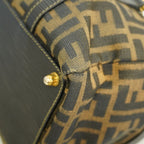 Fendi Handbag Zucca Canvas Brown Gold 2-Way Bag — view 8