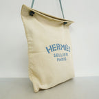 Hermes Shoulder Bag Aline Toile Chevron Blue Gold — view 2