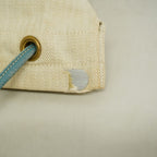 Hermes Shoulder Bag Aline Toile Chevron Blue Gold — view 6