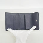 Prada Trifold Wallet Saffiano Leather Navy Silver — view 3