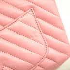 Chanel Shoulder Bag V-stitch 2.55 Leather Pink Silver — view 6