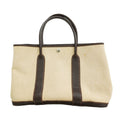 Hermes Tote Garden Party PM Toile H Natural Brown Silver