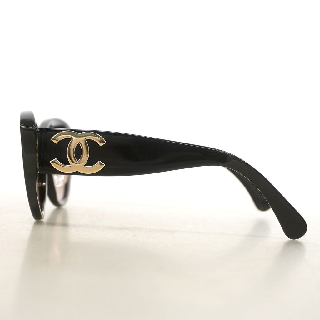 Chanel Sunglasses Acetate Black Gold Eyewear — view 2