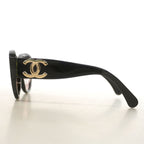 Chanel Sunglasses Acetate Black Gold Eyewear — view 2