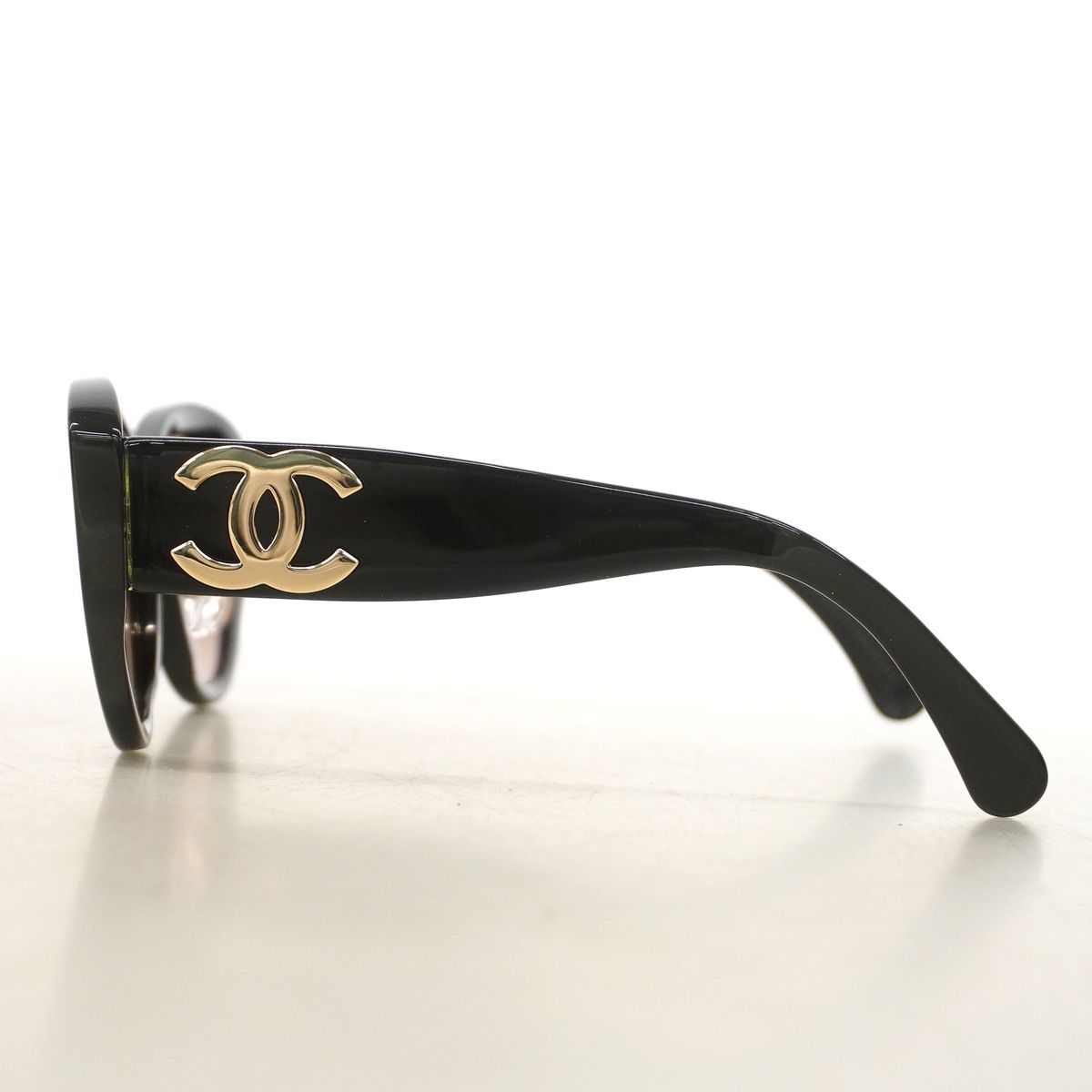 Chanel Sunglasses Acetate Black Gold Eyewear — view 2
