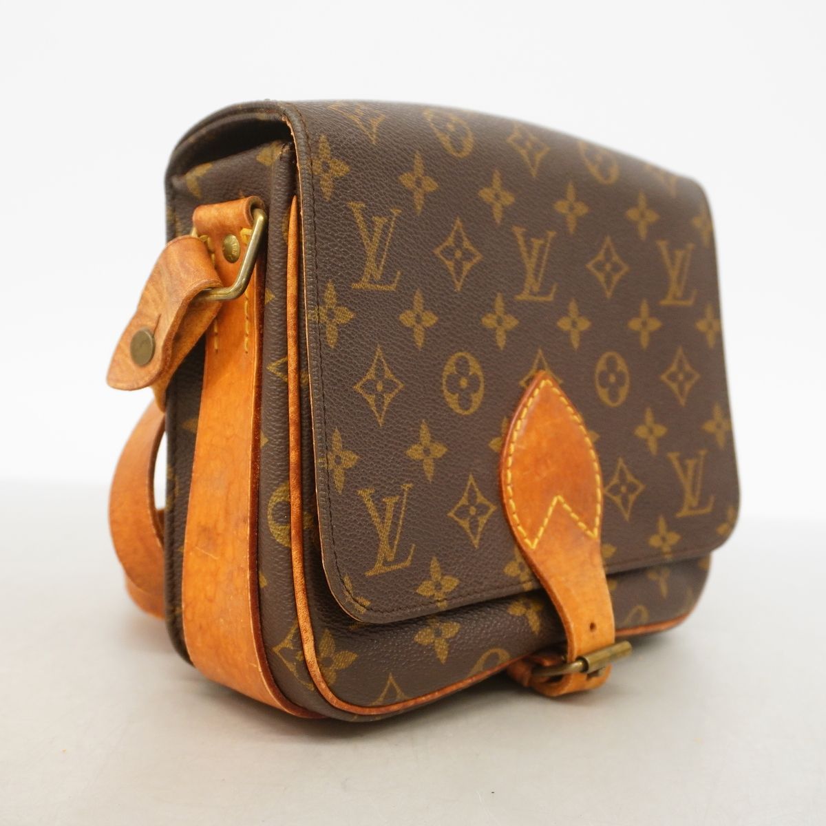 Louis Vuitton Shoulder Bag Monogram Cartouchiere MM Brown — view 2