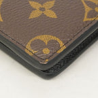 Louis Vuitton Billfold Monogram Macassar Portefeuille Multiple Brown Black — view 7