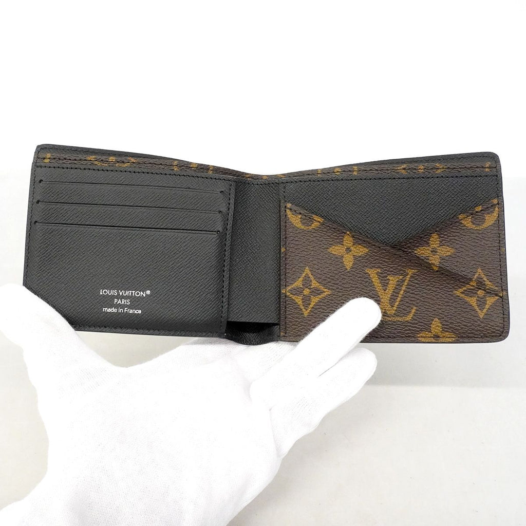Louis Vuitton Billfold Monogram Macassar Portefeuille Multiple Brown Black — view 3