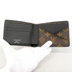 Louis Vuitton Billfold Monogram Macassar Portefeuille Multiple Brown Black — view 3