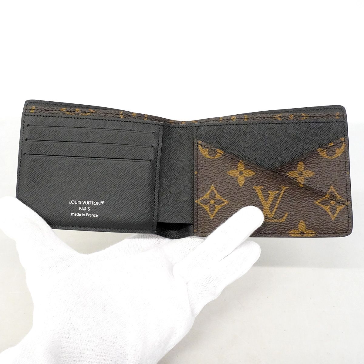 Louis Vuitton Billfold Monogram Macassar Portefeuille Multiple Brown Black — view 3