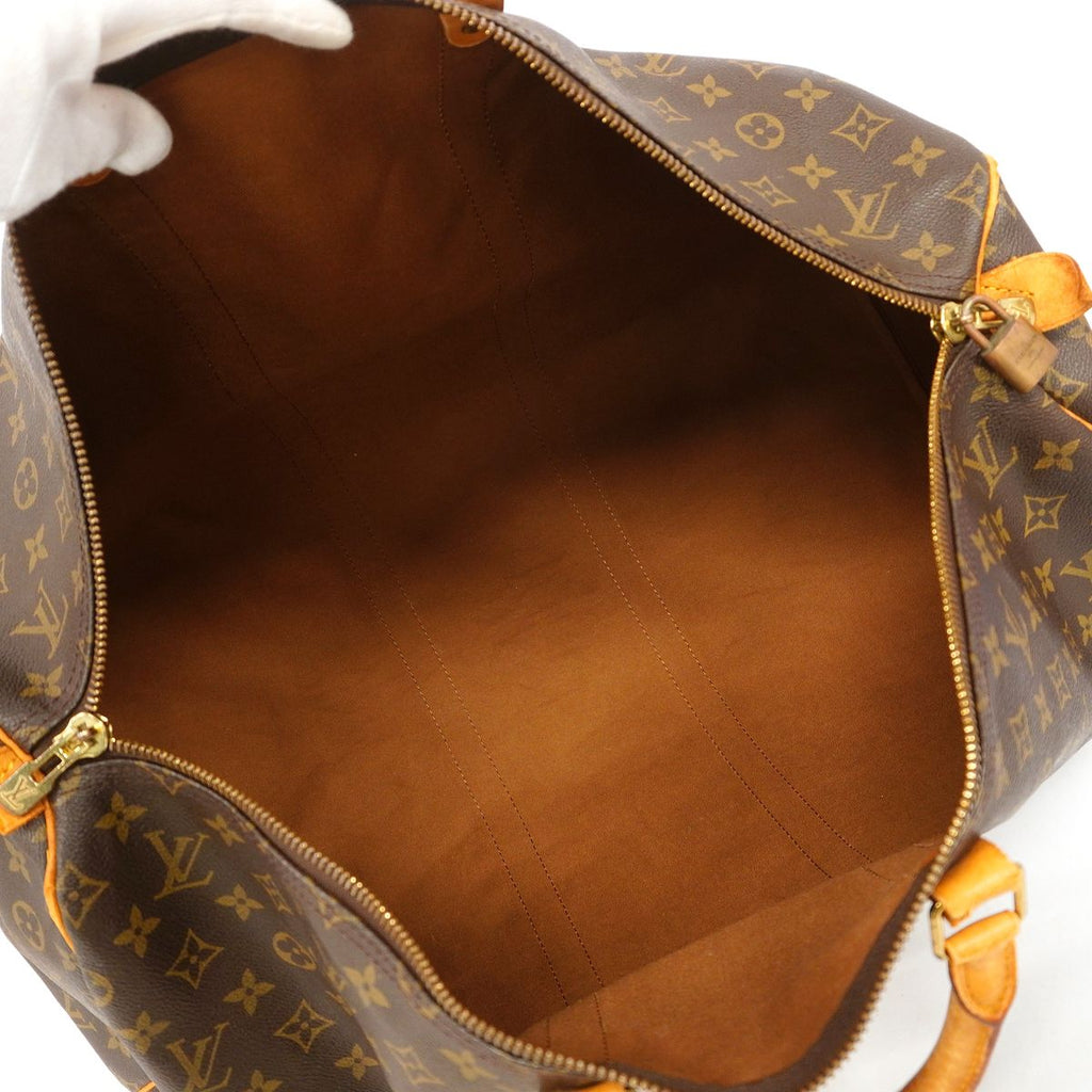 Louis Vuitton Boston Bag Monogram Keepall 55 Brown — view 4