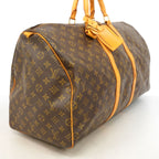 Louis Vuitton Boston Bag Monogram Keepall 55 Brown — view 2