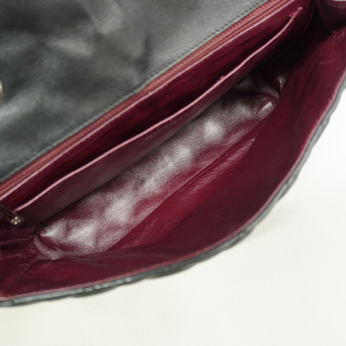 Chanel Shoulder Bag Maxi Quilted Leather Black Silver — view 4