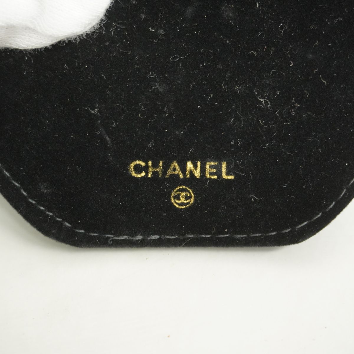 Chanel Case Caviar Leather Navy Gold Ring — view 5