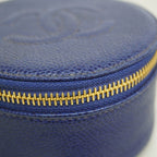 Chanel Case Caviar Leather Navy Gold Ring — view 7