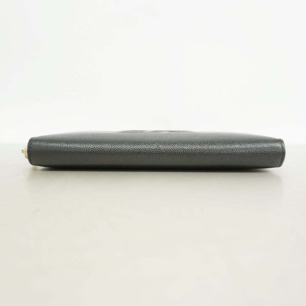 Chanel Wallet Caviar Leather Black Gold — view 2