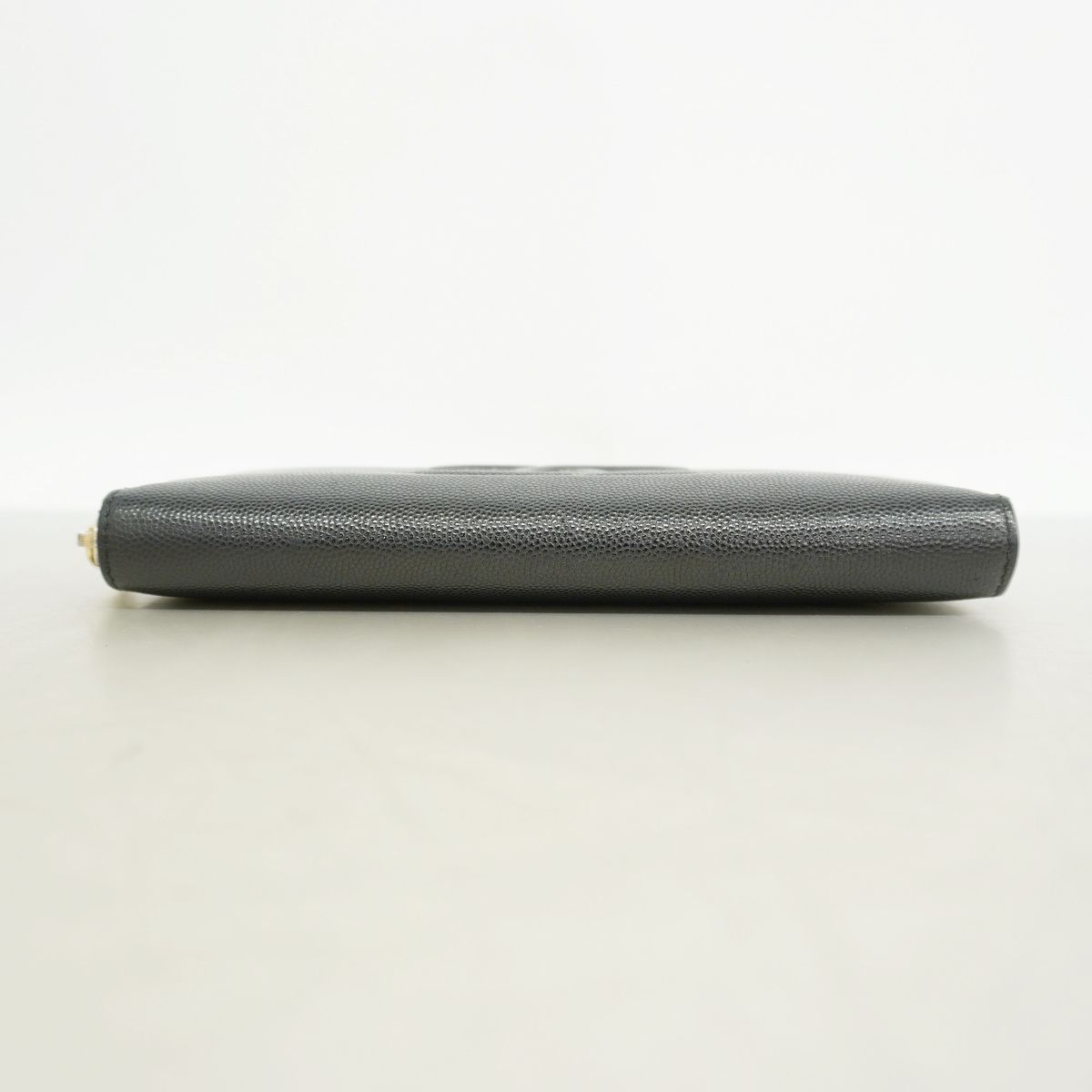 Chanel Wallet Caviar Leather Black Gold — view 2