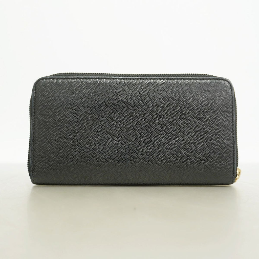 Chanel Wallet Caviar Leather Black Gold — view 8