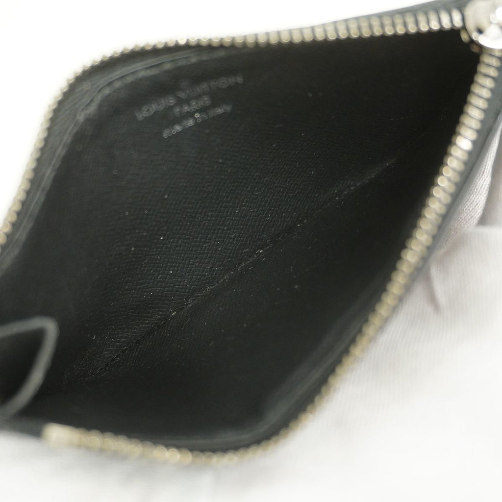 Louis Vuitton Monogram Eclipse Reverse Coin Card Holder Black Gray — view 3