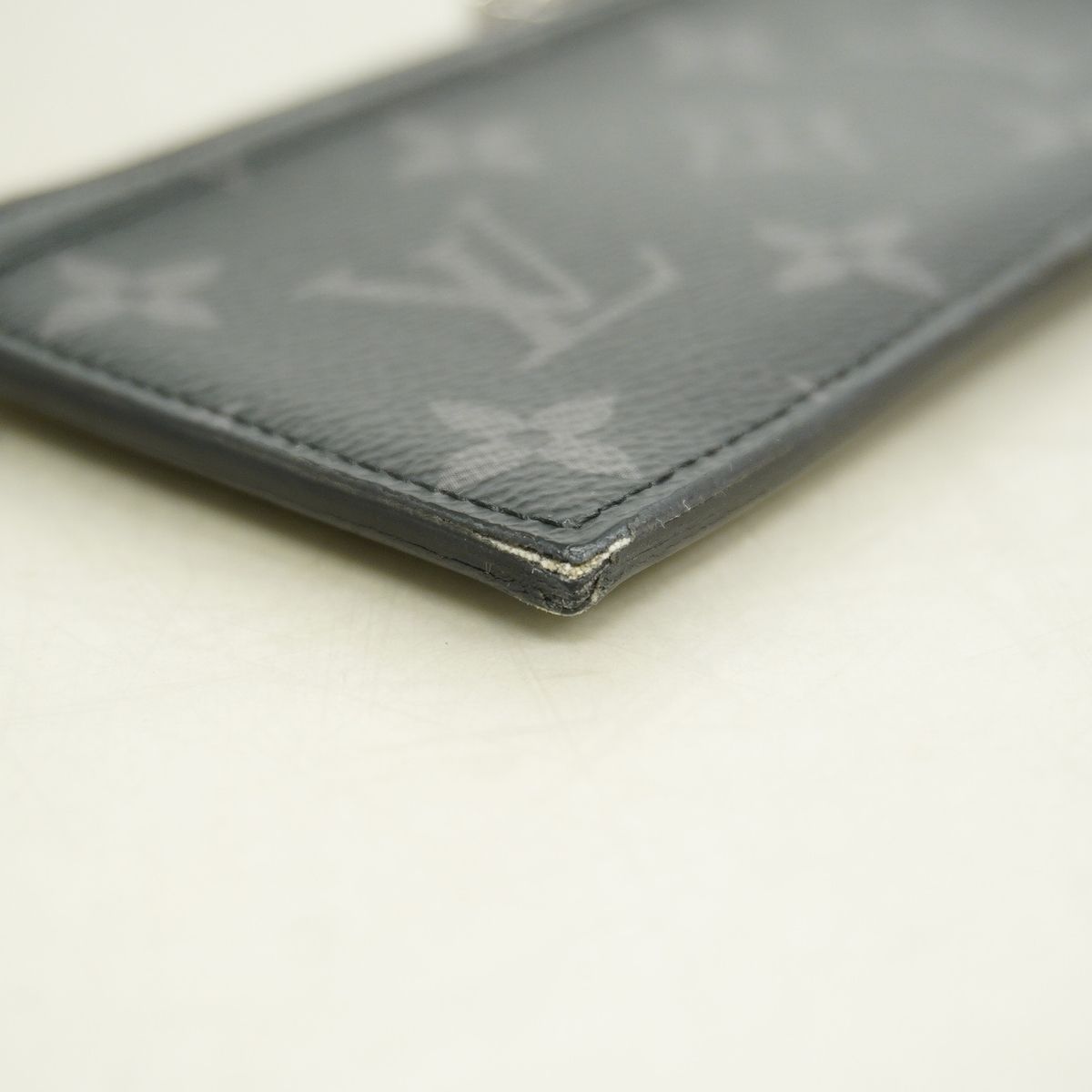 Louis Vuitton Monogram Eclipse Reverse Coin Card Holder Black Gray — view 5