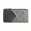 Louis Vuitton Monogram Eclipse Reverse Coin Card Holder Black Gray