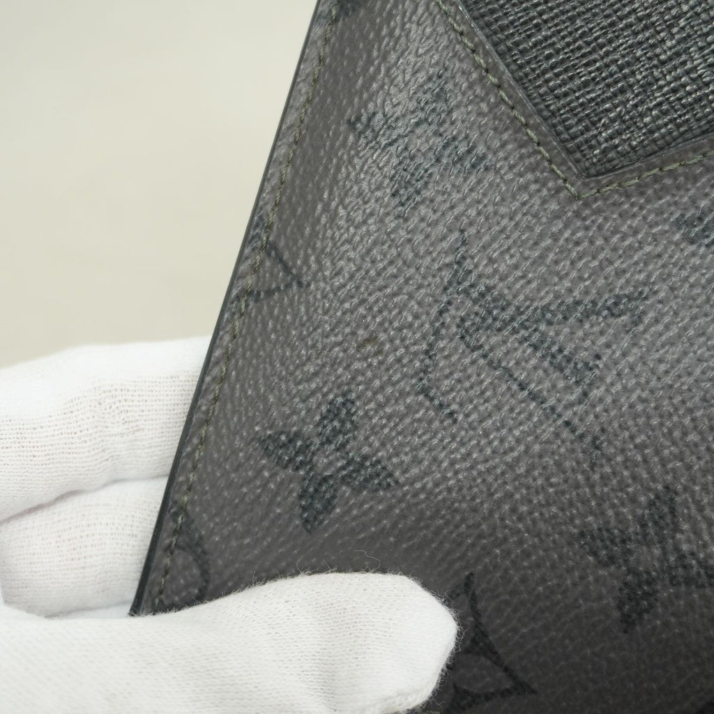 Louis Vuitton Monogram Eclipse Reverse Coin Card Holder Black Gray — view 7