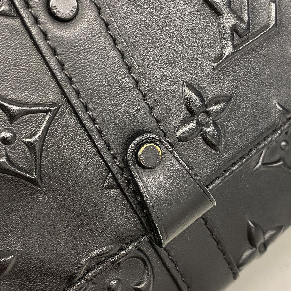 Louis Vuitton Belt Bag Monogram Seal Trunk Black — view 7