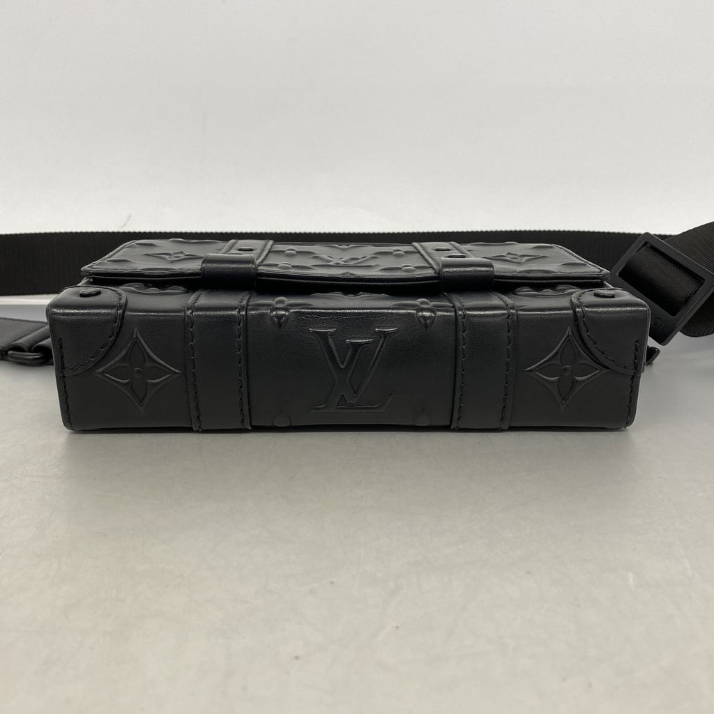 Louis Vuitton Belt Bag Monogram Seal Trunk Black — view 3