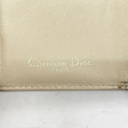 Dior Trifold Wallet Leather Beige Gold — view 4