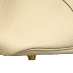 Hermes Handbag Picotin Lock MM Taurillon Clemence Craie Gold — view 7