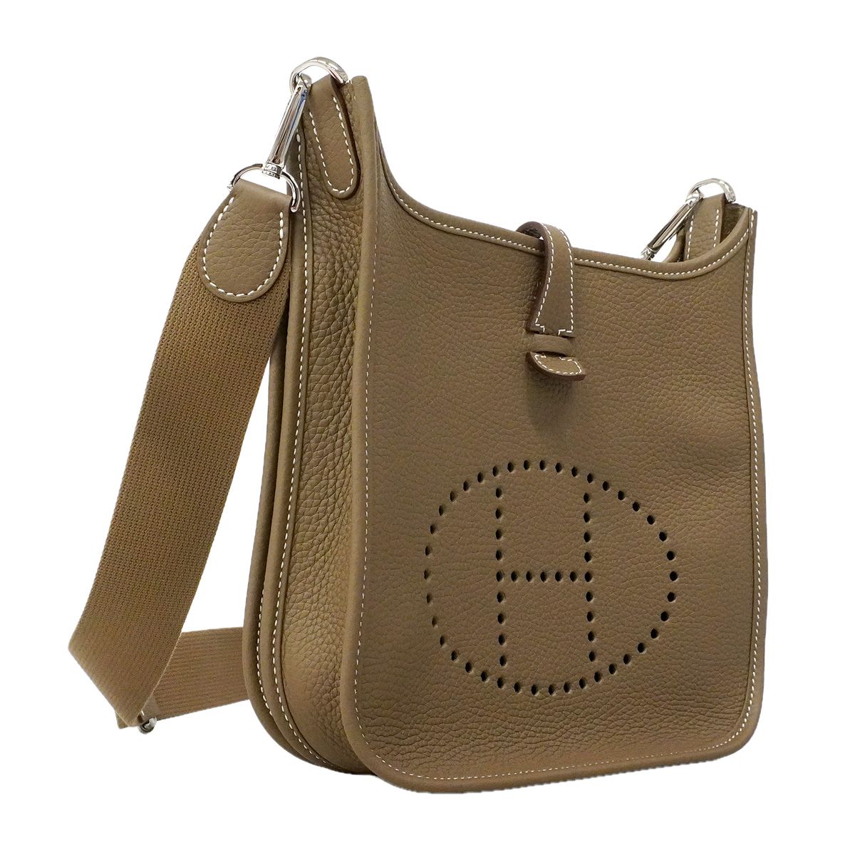 Hermes Shoulder Bag Evelyne 23 Taurillon Clemence Etoile Silver — view 2