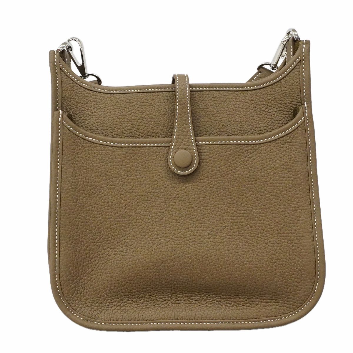 Hermes Shoulder Bag Evelyne 23 Taurillon Clemence Etoile Silver — view 7