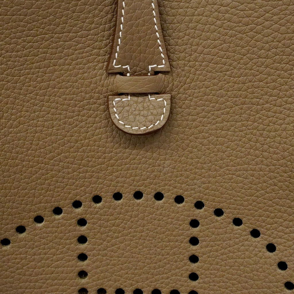 Hermes Shoulder Bag Evelyne 23 Taurillon Clemence Etoile Silver — view 6