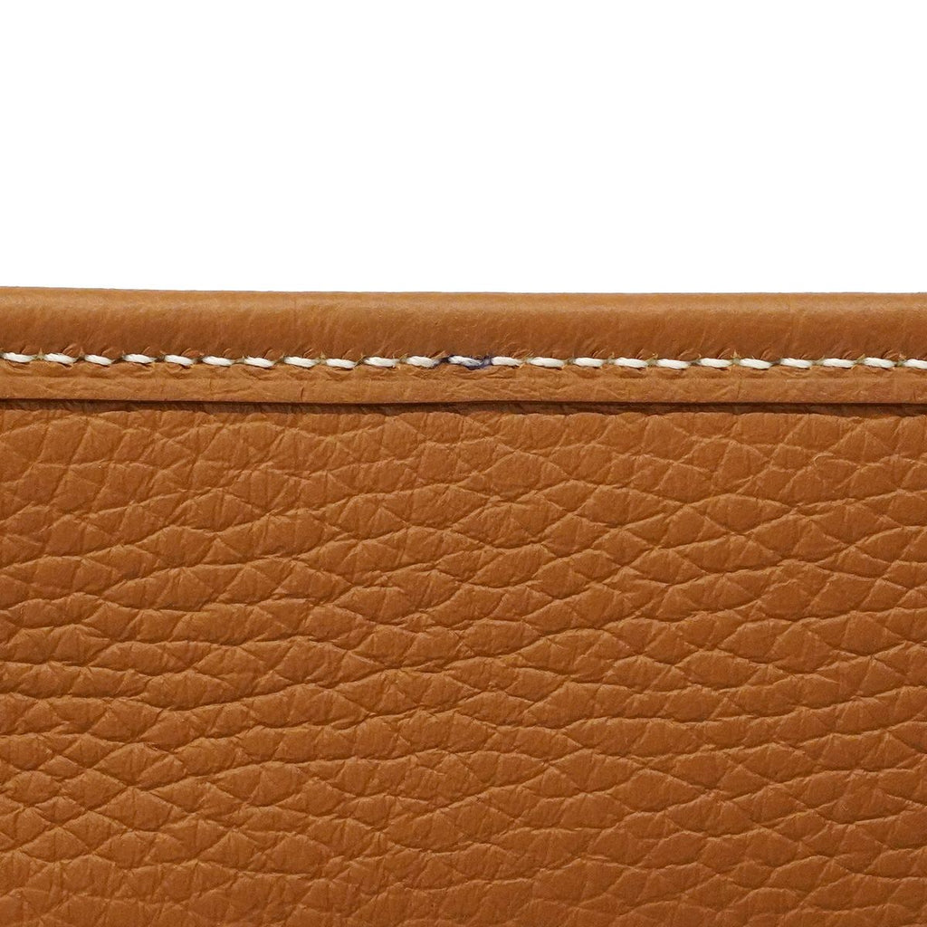 Hermes Shoulder Bag Evelyne TPM Taurillon Clemence Gold — view 8