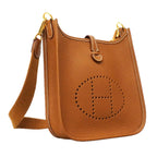 Hermes Shoulder Bag Evelyne TPM Taurillon Clemence Gold — view 2
