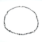 Chanel Pendant Choker Black Silver CC Logo Pearl Long Necklace — view 2