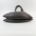Loewe Anagram Knot Handle Shoulder Bag Leather Dark Brown Vintage — view 7