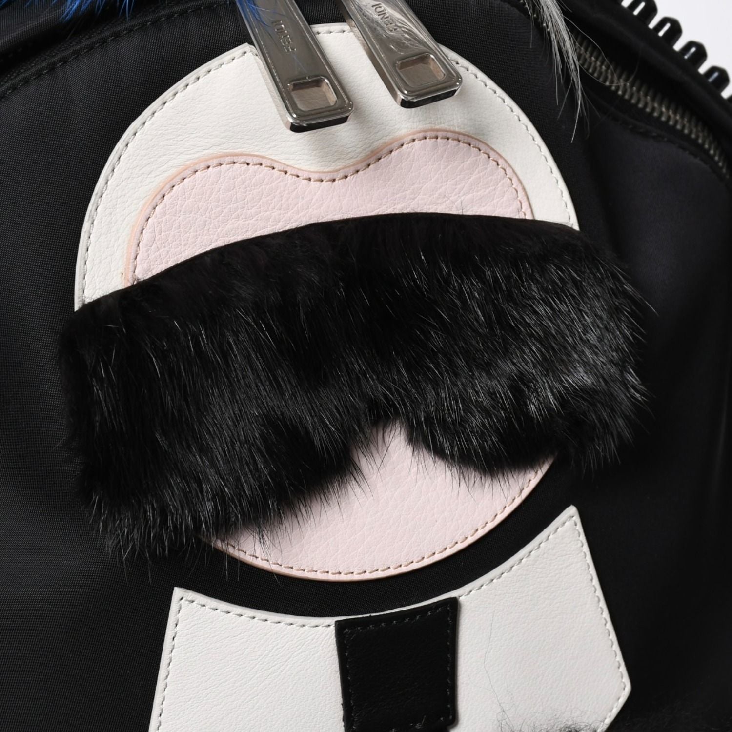Fendi Karl Lagerfeld Carlito Backpack Nylon Black Monster — view 5