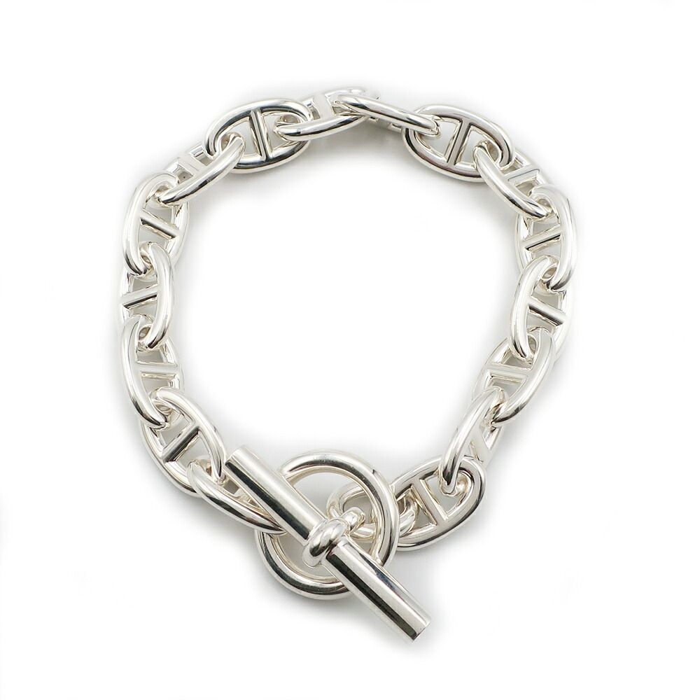 Hermes Chaine D'ancre TGM Bracelet Silver Chain