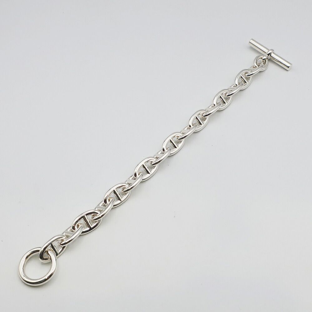 Hermes Chaine D'ancre TGM Bracelet Silver Chain — view 3